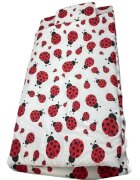 Croitoria Noastra Lenjerie de pat 3 piese cu cearceaf plapumioara si pernuta slim 120x60 cm buburuze