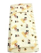 Croitoria Noastra Lenjerie de pat 3 piese cu cearceaf plapumioara si pernuta slim 120x60 cm Mickey pe galben