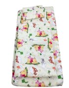 Croitoria Noastra Lenjerie de pat 3 piese cu cearceaf plapumioara si pernuta slim 140x70 cm Winnie pe galben