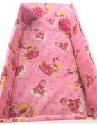 Croitoria Noastra Lenjerie patut cu 5 piese Bunica Ursulet roz 140x70 cm