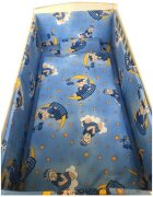 Croitoria Noastra Lenjerie patut cu 5 piese Bunicul Ursulet albastru 140x70 cm