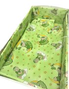 Croitoria Noastra Lenjerie patut cu 5 piese Bunicul Ursulet Verde 140x70 cm