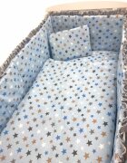 Croitoria Noastra Lenjerie patut cu 5 piese Cer senin 120x60 cm