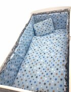 Croitoria Noastra Lenjerie patut cu 5 piese Cer senin 120x60 cm