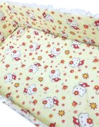 Croitoria Noastra Lenjerie patut cu 5 piese Hello Kitty 140x70 cm
