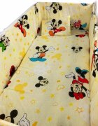 Croitoria Noastra Lenjerie patut cu 5 piese Mickey Mouse 140x70 cm
