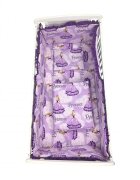 Croitoria Noastra Lenjerie patut cu 5 piese Printese la bal mov 120x60 cm