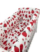 Croitoria Noastra Lenjerie patut cu 5 piese si aparatori Maxi 120x60 cm buburuze