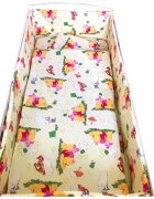 Croitoria Noastra Lenjerie patut cu 5 piese Winnie de Plus galben 120x60 cm