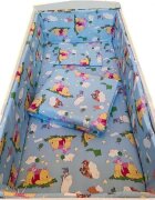 Croitoria Noastra Lenjerie patut cu 5 piese Winnie The Pooh albastru 120x60 cm
