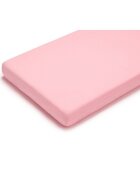 Danpol Cearsaf din bumbac jersey cu elastic pe contur 120x60x15 cm roz