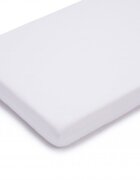 Danpol Cearsaf din bumbac jersey cu elastic pe contur 160x200 cm alb