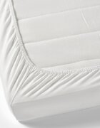 Danpol Cearsaf din bumbac jersey cu elastic pe contur 160x200 cm alb