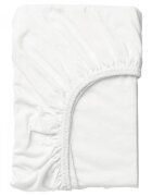 Danpol Cearsaf din bumbac jersey cu elastic pe contur 160x200 cm alb