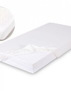 Danpol Cearsaf din bumbac jersey cu elastic pe contur 160x200 cm alb