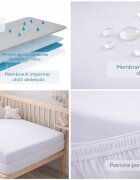 Danpol Cearsaf impermeabil cu elastic din jersey pentru copii respirabil antialergic lavabil 100 x 50 cm