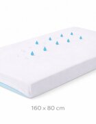 Danpol Cearsaf impermeabil cu elastic din jersey pentru copii respirabil antialergic lavabil 160 x 80 cm