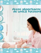 Davas Set 20 aleze absorbante de unica folosinta 40x60 cm 5 straturi cu polymer SAP benzi adezive transforma rapid lichidul in gel si neutralizeaza mirosul