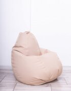 Decoriciu Fotoliu puf Bean bag bej XL cu husa interioara