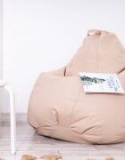 Decoriciu Fotoliu puf Bean bag bej XXL cu husa interioara