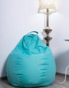 Decoriciu Fotoliu puf Bean bag turcoaz XXL cu husa interioara