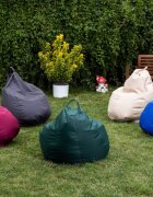 Decoriciu Fotoliu puf Bean bag verde XXL cu husa interioara