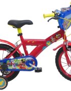 DENVER Bicicleta copii Mickey Mouse 14 inch varsta 4-5.5 ani inaltimea 95-115 cm roti ajutatoare scaun si ghidon ajustabile frana de mana pe ambele roti