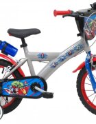 DENVER Bicicleta pentru copii Avengers 14 inch frana de mana pe ambele roti claxon sticla de apa aparatoare noroi fata si spate spite metalice roti gonflabile