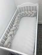 DESEDA Aparatoare laterala pat bumper impletita 180 cm mix floricele marunte