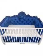 DESEDA Aparatori matlasate din catifea Lux 120x60 cm albastru royal