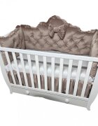 DESEDA Aparatori matlasate din catifea Lux 120x60 cm bej