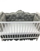 DESEDA Aparatori matlasate din catifea Lux 120x60 cm gri