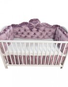 DESEDA Aparatori matlasate din catifea Lux 120x60 cm lila pudrat