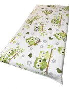 DESEDA Cearsaf cu elastic pe colt 140x70 cm Bufnite indragostite cu verde