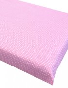 DESEDA Cearsaf cu elastic roata 120x60 cm Buline albe pe roz