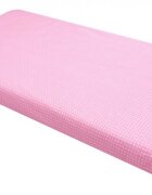 DESEDA Cearsaf cu elastic roata 120x60 cm Buline albe pe roz
