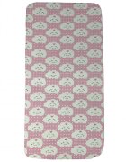 DESEDA Cearsaf cu elastic roata 120x60 cm Norisori zambareti roz