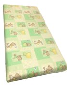 DESEDA Cearsaf cu elastic roata 120x60 cm Ursuleti pe verde