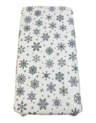 DESEDA Cearsaf cu elastic roata 140x70 cm Fulgi pe alb