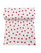 DESEDA Cearsaf cu elastic roata 140x70 cm Inimioare Rosii