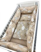 DESEDA Lenjerie cu perne lungi pat 120x60 cm Noriori cu luna bej