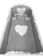 DESEDA Lenjerie de pat 120x60 cm Te iubesc puisor gri