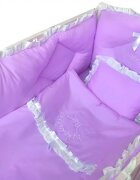 DESEDA Lenjerie de pat bebelusi brodata Fii binecuvantat ingeras 140x70 cm lila