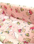 DESEDA Lenjerie de pat Maxi Ursi cu albine pe roz 120x60 cm