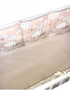 DESEDA Lenjerie patut 140x70 cm 7 piese cu bumper Norisori bej