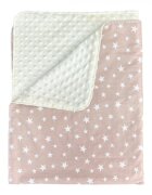 DESEDA Paturica bebe dubla bumbac mincky pufos 75x95 cm Stelute pe Bej