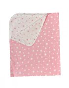 DESEDA Paturica din panza de bumbac bebelusi 78x98 cm stelute roz