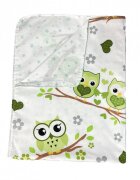 DESEDA Paturica din panza de bumbac Junior 118x148 cm bufnite verzi