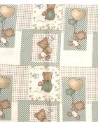 DESEDA Paturica dubla de vara Junior DeLuxe 100x135 cm ursuleti pe bej