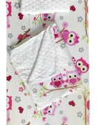 DESEDA Set 3 piese de iarna paturica cu cearsaf si pernuta 120x60 cm